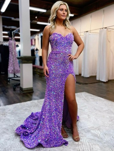 Velvet Sequin Court Train Sweetheart A-Line Homecoming Dress Armadale