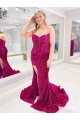 Velvet Sequin Sweep Train Sweetheart Sheath Evening Dress Armadale