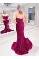 Velvet Sequin Sweep Train Sweetheart Sheath Evening Dress Armadale