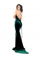 Stretch Velvet Low Back Sweep Train High Neck Mermaid Formal Evening Gown / Prom Dress / Bridesmaid Dress Armadale