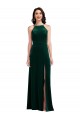 Stretch Velvet Long Halter Neck A-Line Semi Formal Evening Dress / Prom Dress / Bridesmaid Dress Armadale