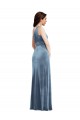 Stretch Velvet Long Off the Shoulder A-Line Bridesmaid Dress / Evening Dress Armadale